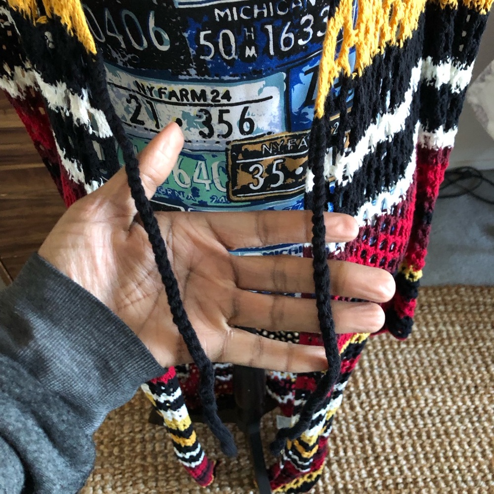 Forever 21 Open crochet Long Cardigan duster coverup - Picture 5 of 9
